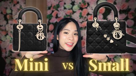 mini lady dior street|Lady Dior mini vs small.